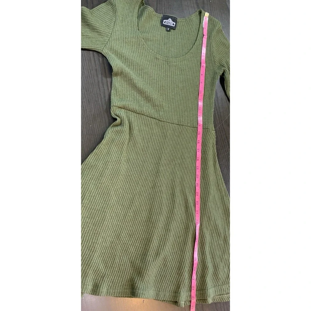 Angie Ribbed Knit Long Sleeve Dress Size Small Punk Grunge‎ Skater Alternative